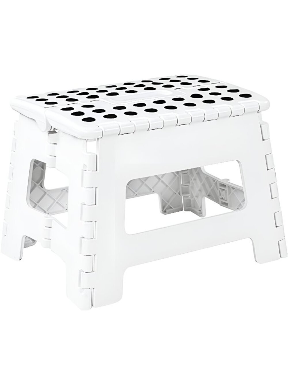 Folding Step Stool - (Pack of 1) with 9 " Height -Lightweight Plastic Foldable